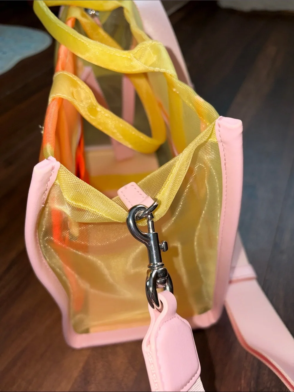 Marc Jacobs Transparent Tote with Yellow Straps and Pink Trim - Picture 7 of 16